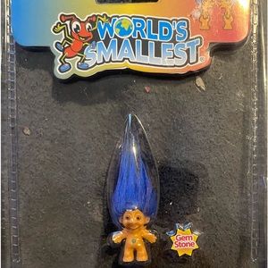 Worlds Smallest Good Luck Troll 
Color Hair: Blue